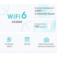 TP-LINK DECO X55 2Lİ Wi-Fi 6 AX3000 Tüm Evi Kapsayan Mesh Wifi Sistemi